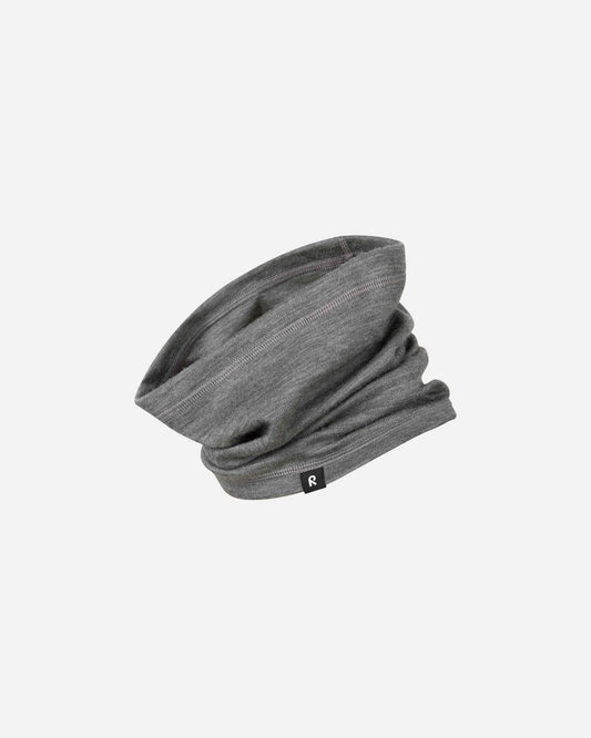 Bufanda tubular de merino Reima Aarni para niños, color gris jaspeado – Foto de producto 1