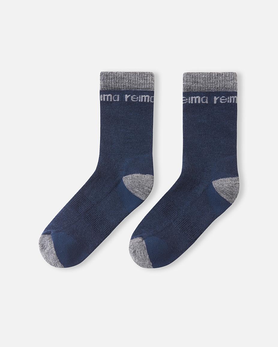 Reima Saapas Wollsocken Kinder Navy – Packshot Paar