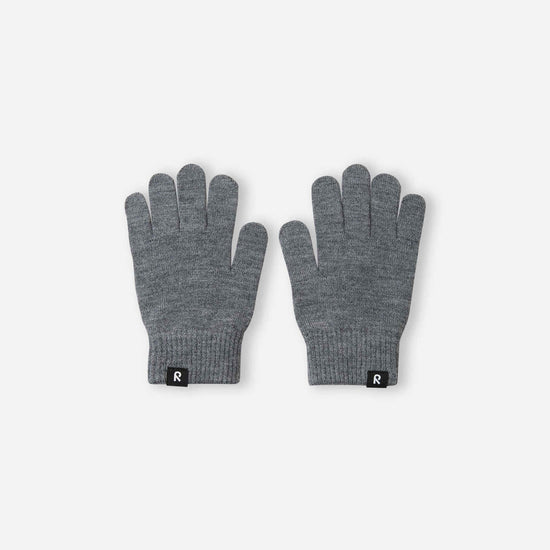 Reima Sormin Merino-Fingerhandschuhe Kinder Melange Grey – Packshot Vorderseite