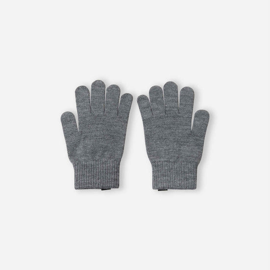 Reima Sormin Merino-Fingerhandschuhe Kinder Melange Grey – Packshot Rückseite