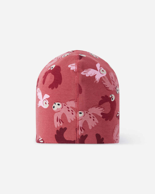 Gorro reversible Reima Tanssi para niños, color Red Clay – Foto de producto 2