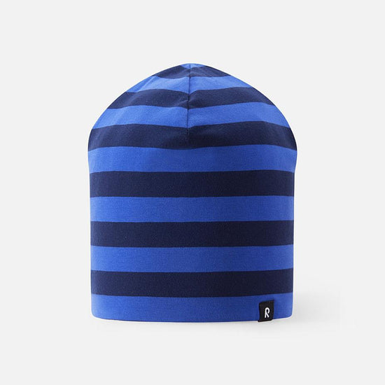 Gorro reversible Reima Tanssi para niños – Azul marino – Foto de producto (vista frontal)