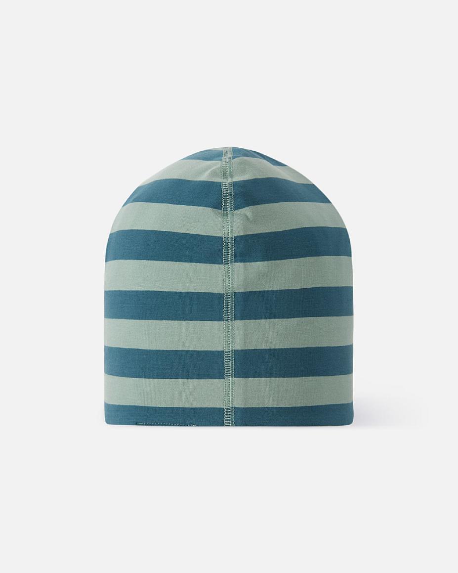Gorro reversible Reima Tanssi para niños – Stone Green – Foto de producto (vista trasera)