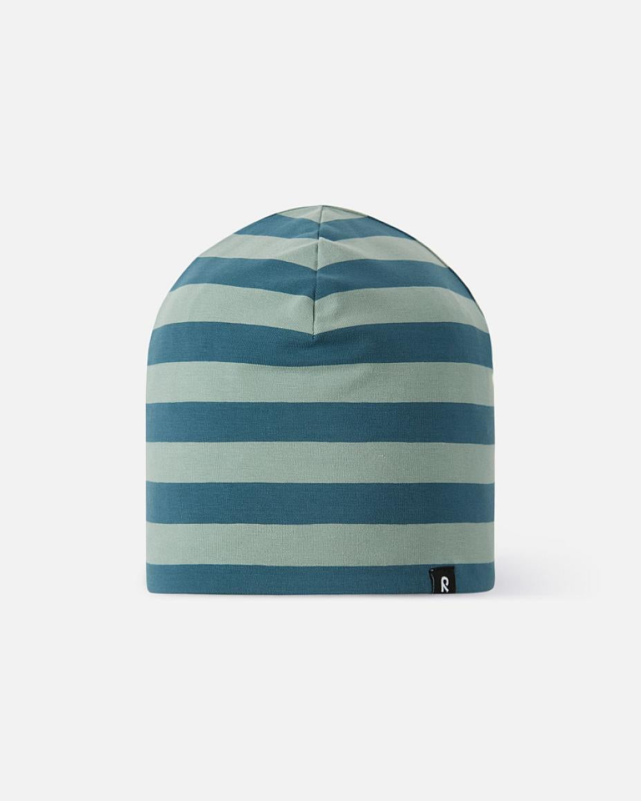 Gorro reversible Reima Tanssi para niños – Stone Green – Foto de producto (vista frontal)