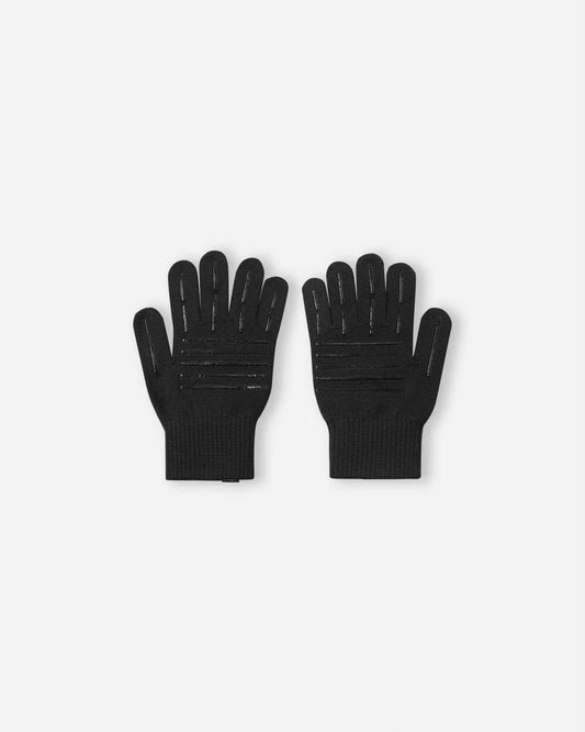Guantes de merino Reima Nappaus para niños, color negro – Foto del producto (parte trasera)