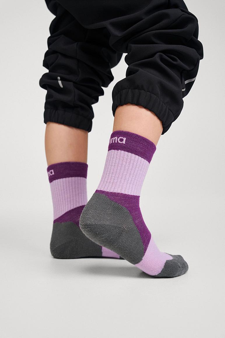 Reima Patikka Wollsocken Kinder Blooming Lilac – Packshot Seite