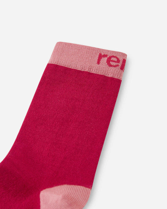 Calcetines de lana Reima Parit para niños, pack de 2, color Rose Blush – Detalles del material