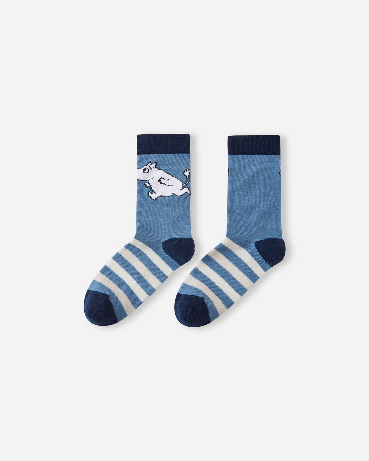 Calcetines de lana Reima Moomin Randig para niños, color Blue Ocean – Foto del producto 1