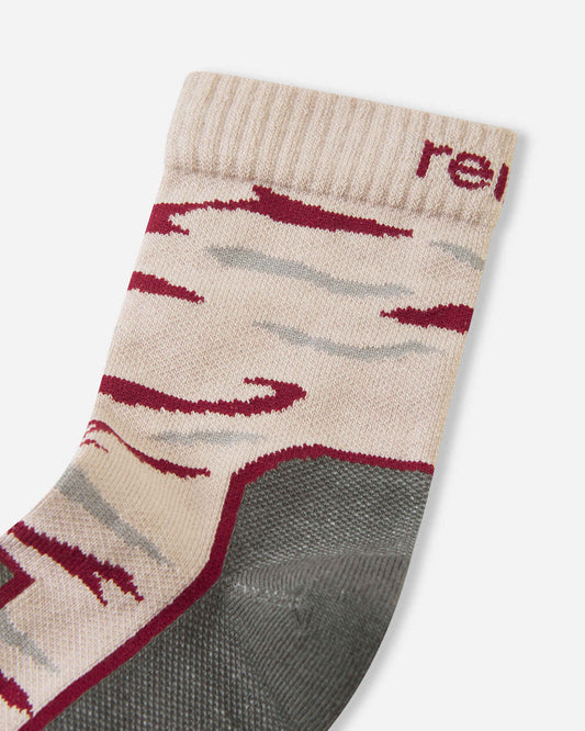 Calcetines de senderismo Reima Kuivilla para niños, color Earthy Beige – Detalles del material
