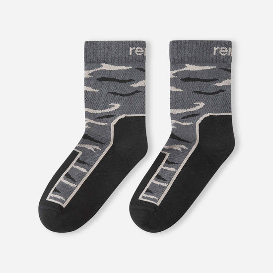 Chaussettes de randonnée Reima Kuivilla pour enfants, modèle Soft Black – Packshot 1