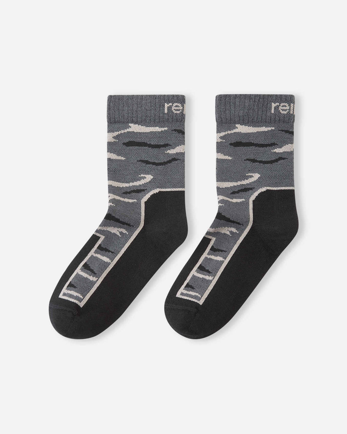 Chaussettes de randonnée Reima Kuivilla pour enfants, modèle Soft Black – Packshot 1