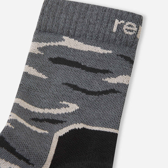 Chaussettes de randonnée Reima Kuivilla pour enfants, modèle Soft Black – Packshot 2