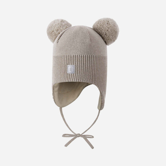 Gorro de merino Reima Kumpi para niños pequeños – Beige tierra