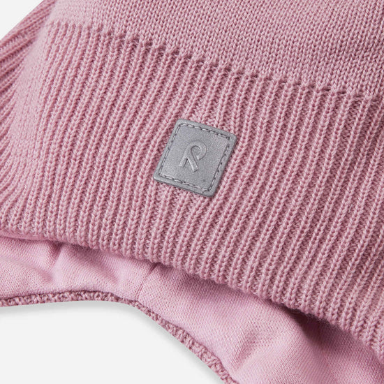 Gorro de merino Reima Kumpi para niños pequeños – Gris rosa