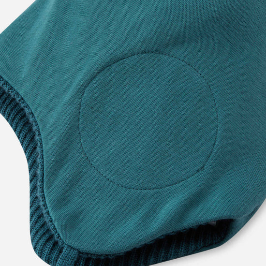 Gorro de merino Reima Kumpi para niños pequeños – Verde azulado oscuro