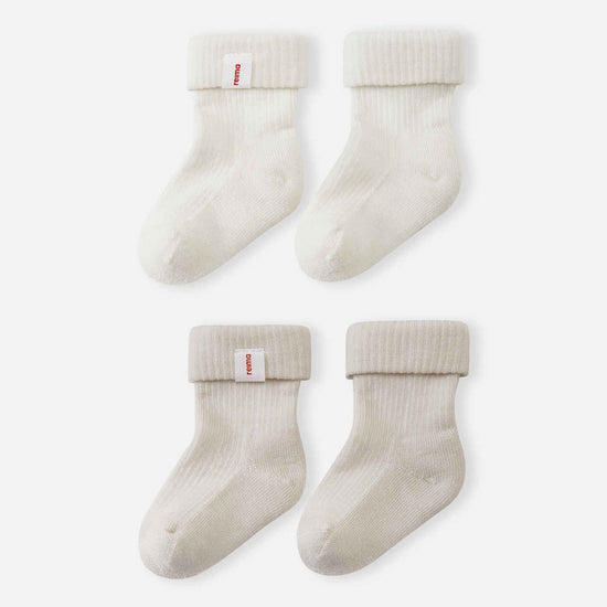 Reima Mussukka Merino-Socken Baby 2er-Pack Birch Beige – Packshot 1