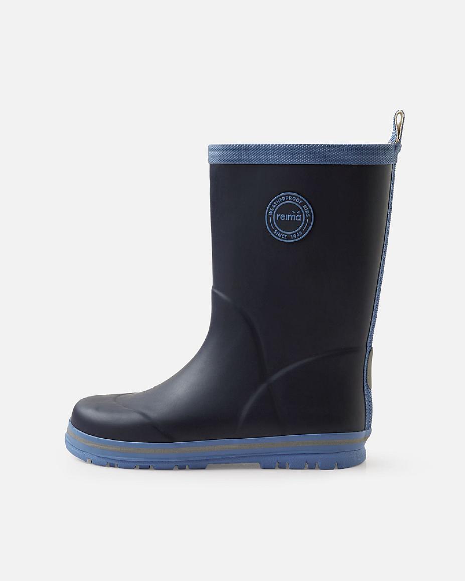 Stivali da pioggia Reima Taika 2.0 per bambini – Blu navy – Foto del prodotto (vista frontale)