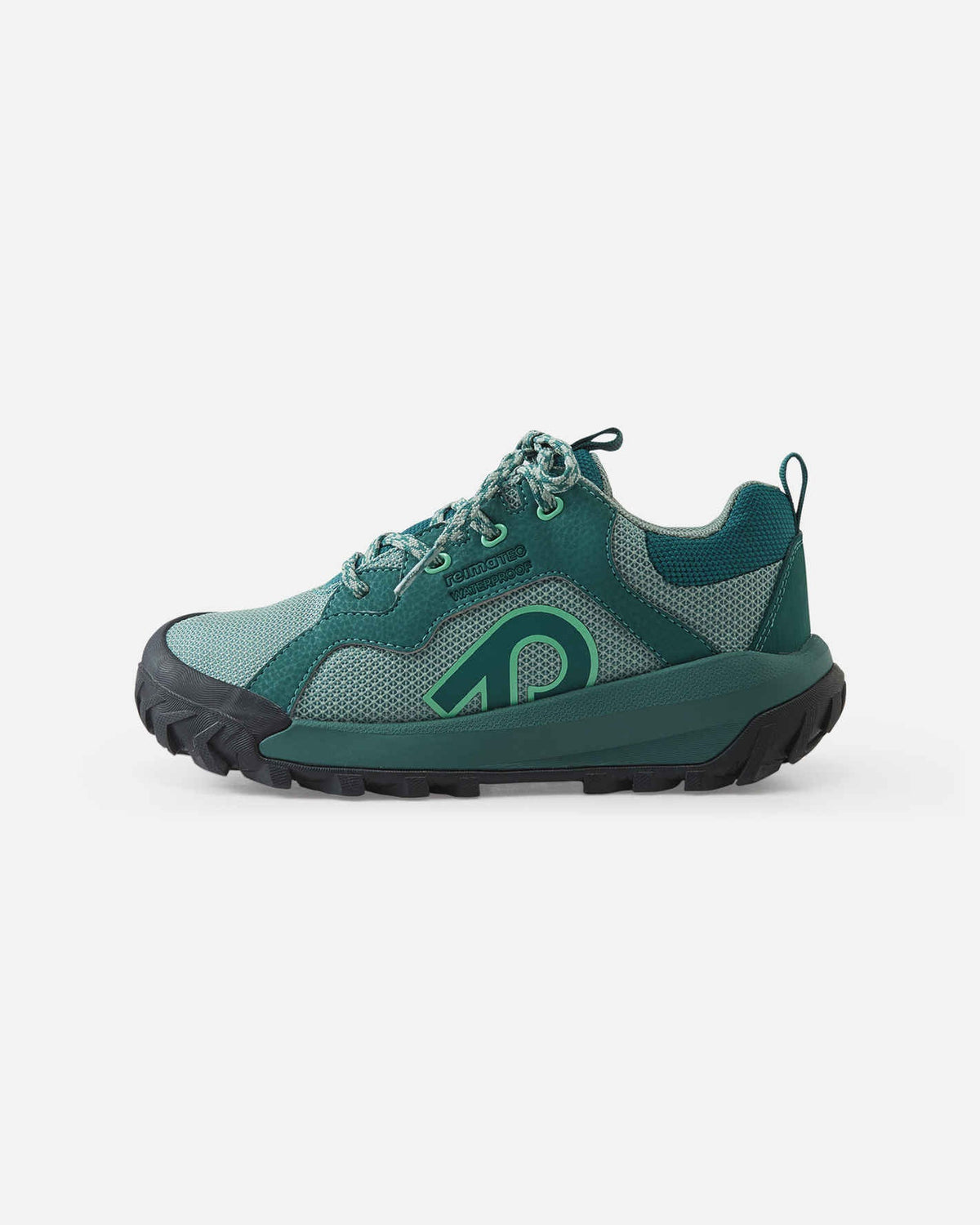 Zapatillas de senderismo Reima Kulkuri Low ReimaTec para niños en color verde azulado oscuro – Packshot 1