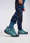 Zapatillas de senderismo Reima Kulkuri Low ReimaTec para niños, color verde azulado oscuro – Foto de estudio 1