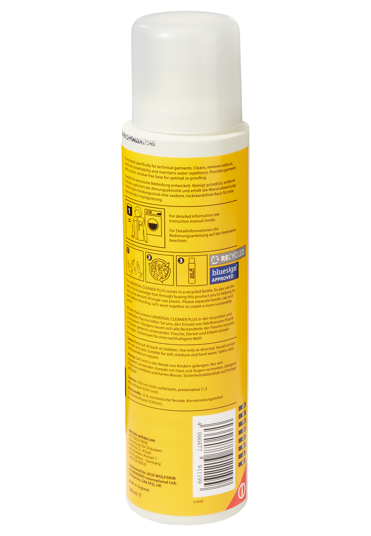 Jack Wolfskin UNIVERSAL CLEANER PLUS White back