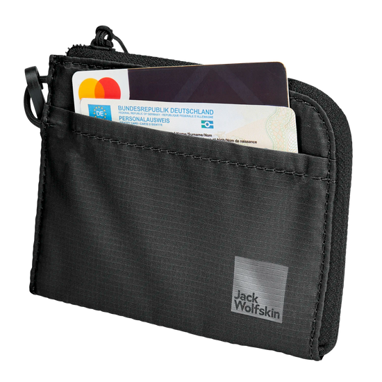 Jack Wolfskin WANDERMOOD WALLET granite black One Size - PeakStyle