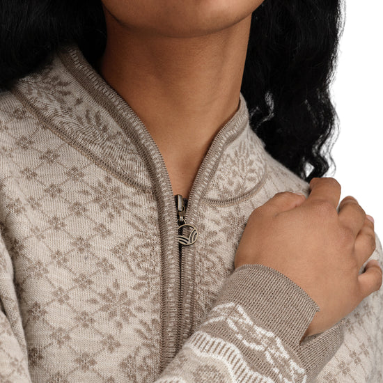 Dale Of Norway W SOLFRID FEM JACKET Mountainstone Sand Offwhite XXL - PeakStyle