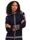 Dale Of Norway W 140TH ANNIVERSARY FEM JACKET Navy Redrose Offwhite XL - PeakStyle