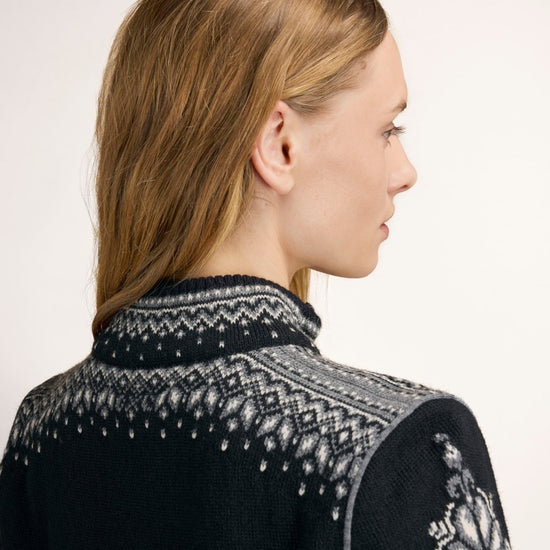 Dale Of Norway 140th Anniversary Damen Wolljacke Black - Rückendetail