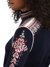 Dale Of Norway 140th Anniversary Damen Wolljacke Navy - Schulterdetail