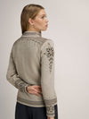Dale Of Norway 140th Anniversary Damen Wolljacke Sand - Schulterdetail