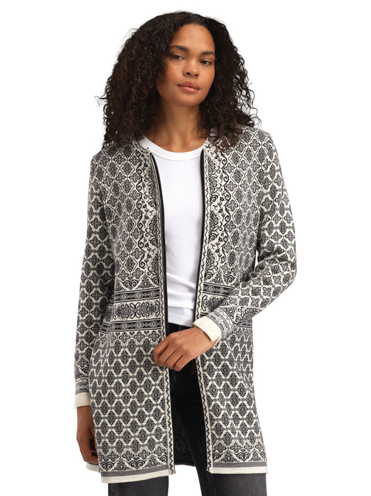 Dale Of Norway W INGEBORG FEM JACKET Offwhite Black Gravuvig Smoke XL - PeakStyle