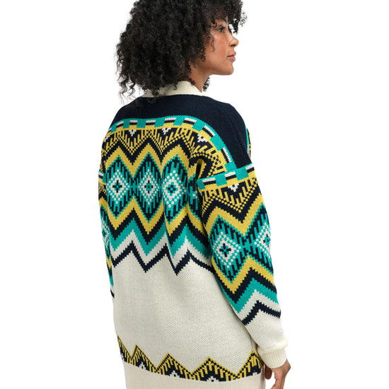 Dale Of Norway SKÅLA CARDIGAN Offwhite Marine Peacock XL - PeakStyle