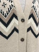 Dale Of Norway SKÅLA CARDIGAN Sand Black Offwhite XXL - PeakStyle