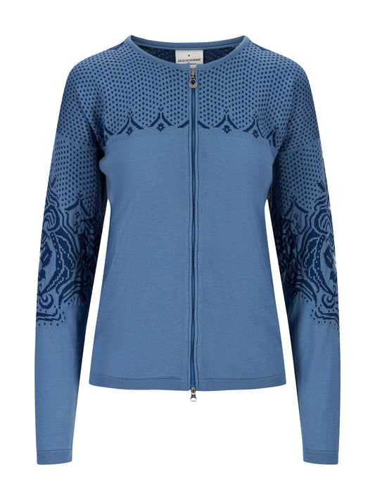 Dale Of Norway ROSENDAL FEM JACKET Blueshadow Indigo Offwhite XL - PeakStyle