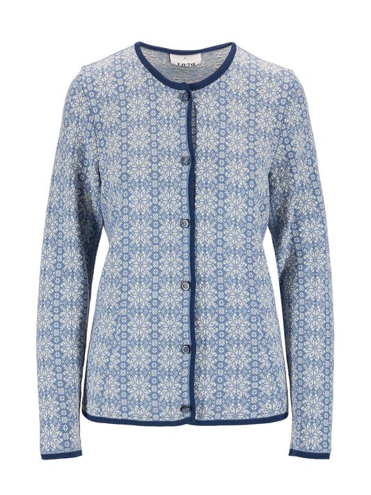 Dale Of Norway W OTHELIE FEM JACKET Blueshadow Offwhite XL - PeakStyle
