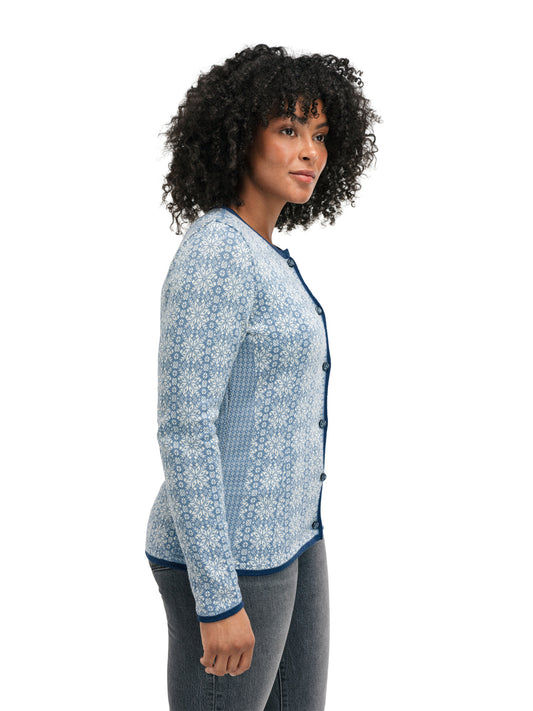 Dale Of Norway W OTHELIE FEM JACKET Blueshadow Offwhite XL - PeakStyle