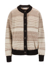 Dale Of Norway W SKARPØY FEM CARDIGAN Sand Mountainstone Coffee XL - PeakStyle