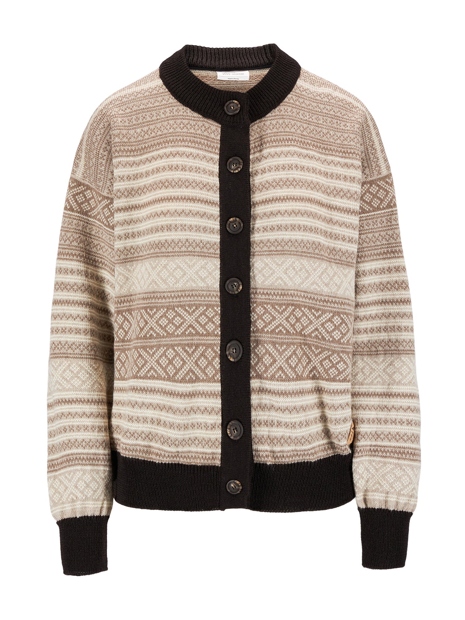 Dale Of Norway W SKARPØY FEM CARDIGAN Sand Mountainstone Coffee XL - PeakStyle