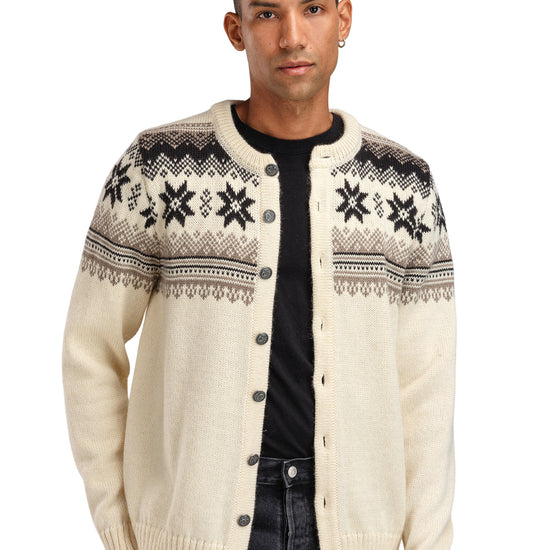 Dale Of Norway M VEAFJORD MASC JACKET Cream Mountainstone Coffee XXL - PeakStyle