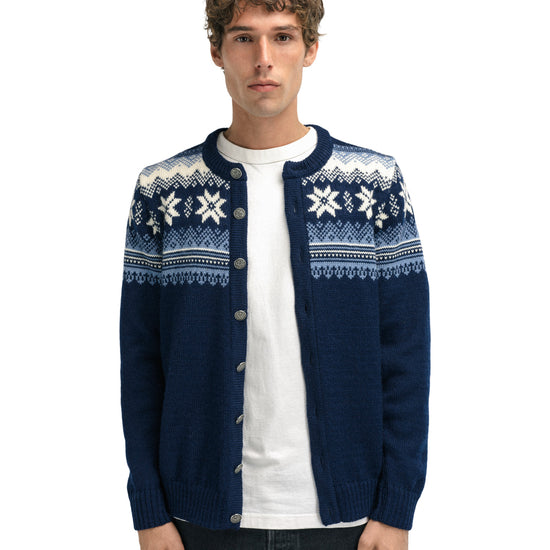 Dale Of Norway M VEAFJORD MASC JACKET Navy Blueshadow Cream XXL - PeakStyle