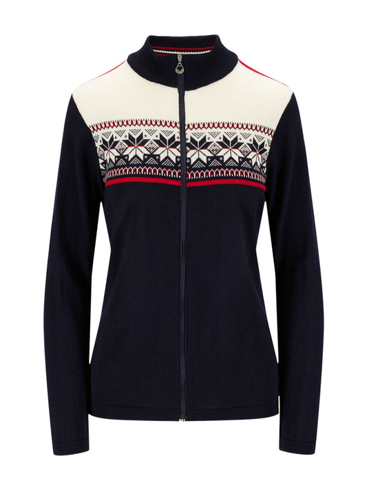Dale Of Norway W LIBERG FEM JACKET Marine Offwhite Raspberry XL - PeakStyle