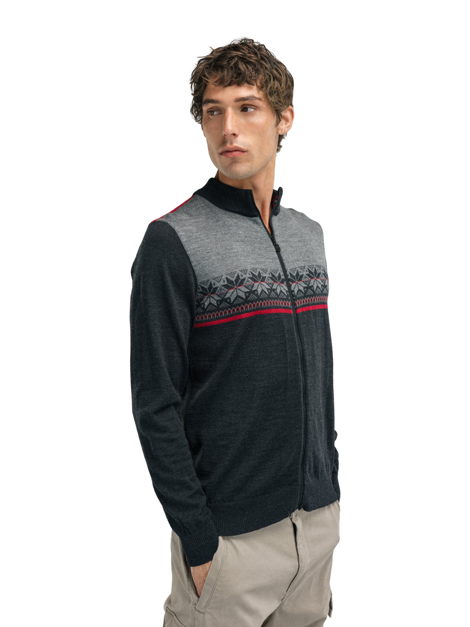 Dale Of Norway M LIBERG MASC JACKET Marine Offwhite Raspberry XXL - PeakStyle
