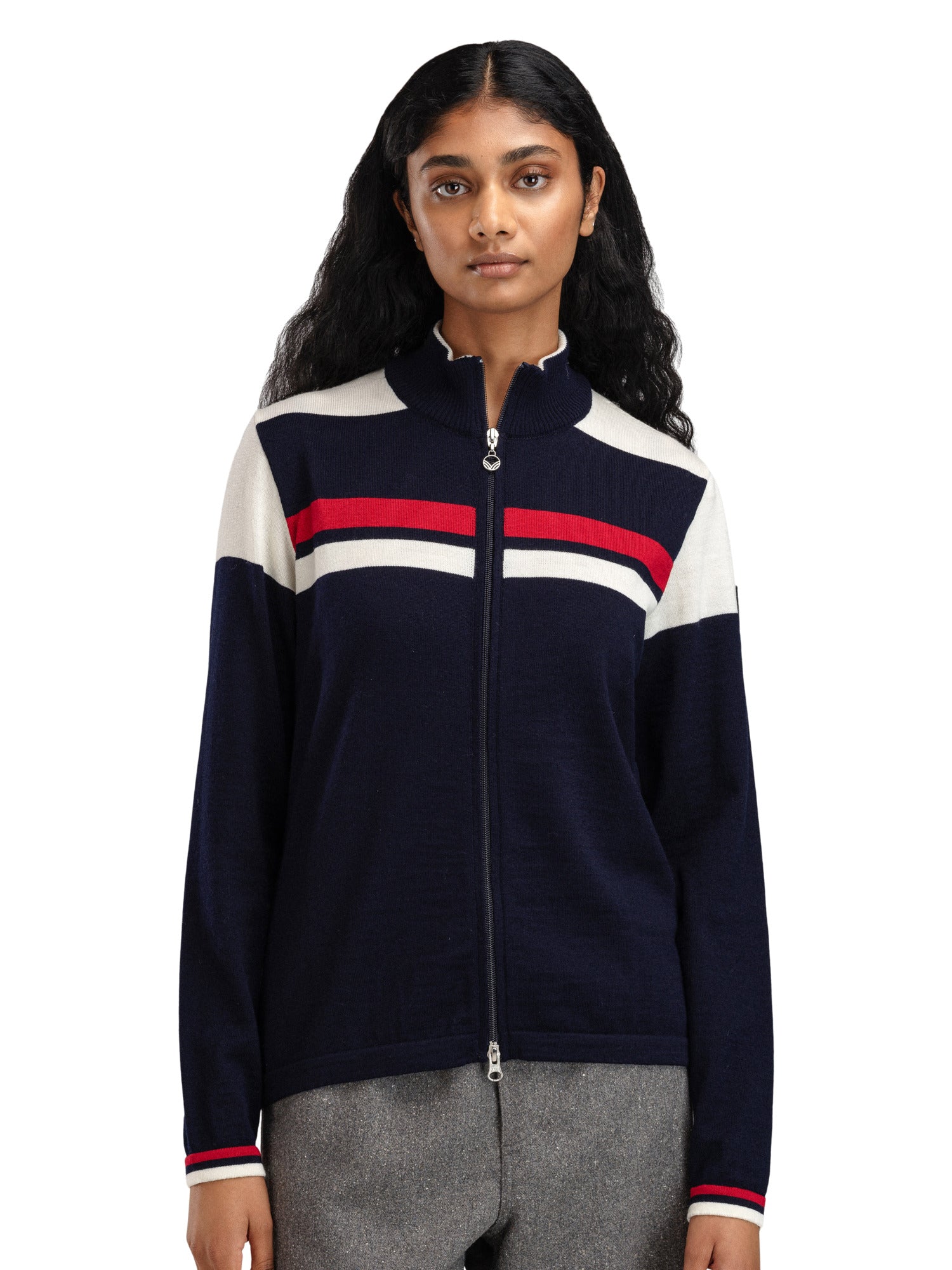 Dale Of Norway W MOUNT STELLO FEMININE JACKET Navy Offwhite Raspberry XL - PeakStyle