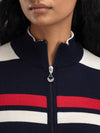Dale Of Norway W MOUNT STELLO FEMININE JACKET Navy Offwhite Raspberry XL - PeakStyle