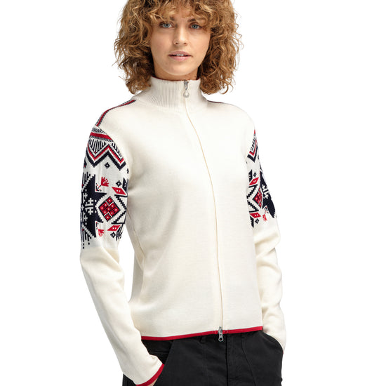 Dale Of Norway VARBERG FEM JACKET Offwhite Marine Raspberry S - PeakStyle