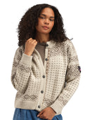 Dale Of Norway W HANNAH FEM. CARDIGAN Vanillasugar Nutmeg Birch XL - PeakStyle