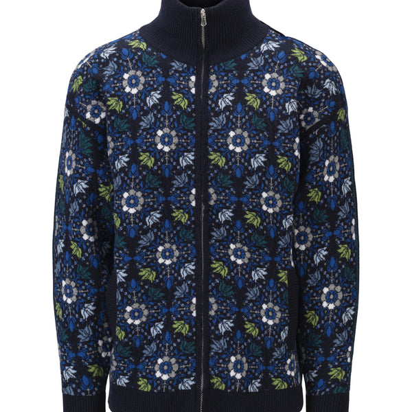 Dale Of Norway M FJÆRE MASC JACKET Navy Ultramarine Spring Green XXL - PeakStyle