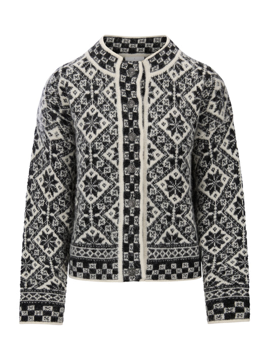 Dale Of Norway SOTRA ALPA Damen – Black - White – Packshot – 85921_F00_Sotra_Alpa_fem_cardigan