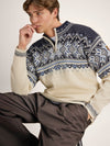 Dale Of Norway VAIL Wollpullover Herren Offwhite - Smoke - Midnight Navy Studio