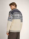 Dale Of Norway VAIL Wollpullover Herren Offwhite - Smoke - Midnight Navy Rückansicht
